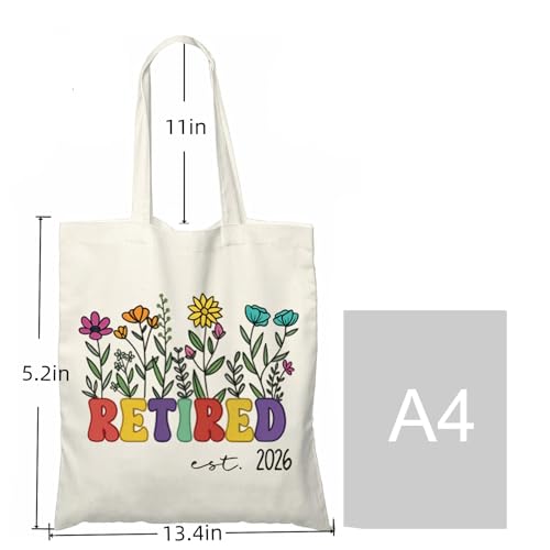 Bolso Tote de Lona Floral para Jubilación Mujer miniatura 4