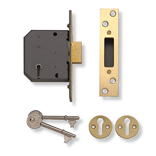 Yale Hardware PM552 2.5" 5 Lever Deadlock - Polished Brass