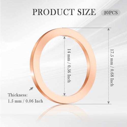 Image of 20PCS Oil Drain Plug Gasket,Copper Oil Drain Pan Crush Washer Fits M14x1.5 Transmission Drain Plug,Universal Transfer Case Differential Gasket for Car Truck SUV Oil Change