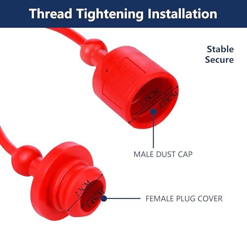 Image of 4 Sets 1 /2 Inch Hydraulic Dust Caps & Plugs - PVC Hydraulic Quick Disconnect Port Plug Fittings, Male Dust Cap + Female Plug Cover for Flat Face Couplings (Red, Yellow, Blue, Black)