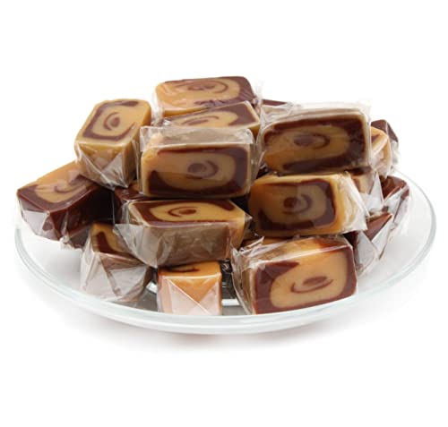 Funtasty Vanilla Chocolate Swirl Caramels Candy, Gmo-Free, Individually Wrapped, 15 Ounce Bag #TOP4