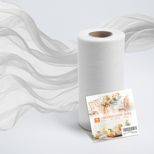 Cheesecloth Roll, Grade 40, 30 Yards, White Bleached Cheese Cloth for Straining & Cooking, Bulk Cheesecloth Table Runner for Wedding Halloween Décor