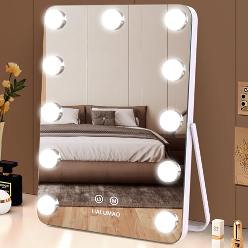 halumao 14.6" Vanity/Makeup Mirror with Lights, Hollywood Mirror with 11 Dimmable LED Bulb - image 1