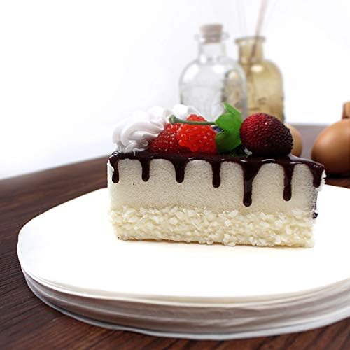 Miniatura 7 de Ergonflow 100 hojas redondas de papel pergamino de 6 y 8 pulgadas de diámetro, círculos antiadherentes para hornear galletas, precortadas para