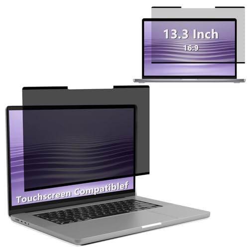 Image of RanBluu 13 inch 16:9 Laptop Privacy Screen Filter Widescreen Display,Removable Anti Glare Protector, Blue Light Filter Shield Film for touchscreen laptops Computer Screen & Monitor((13.3" 16:9)