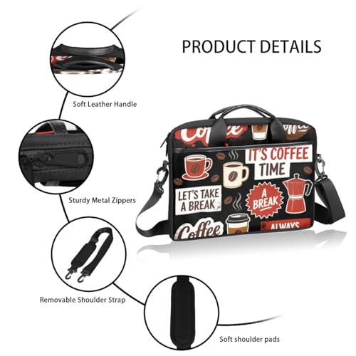 Maletín Laptop Diseño Vintage para Mujeres y Hombres 14-15 Pulgadas miniatura 4