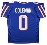 Keon Coleman Authentic Signed Blue Pro Style Jersey Autographed BAS Witnessed