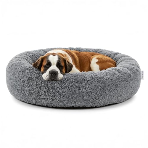 Furbedz Cama para Perro Extragrande, diseño antiestrés, Cama Lavable con Funda extraíble intercambeable, Felpa ultrasuave, Forro Interno, Soporte...