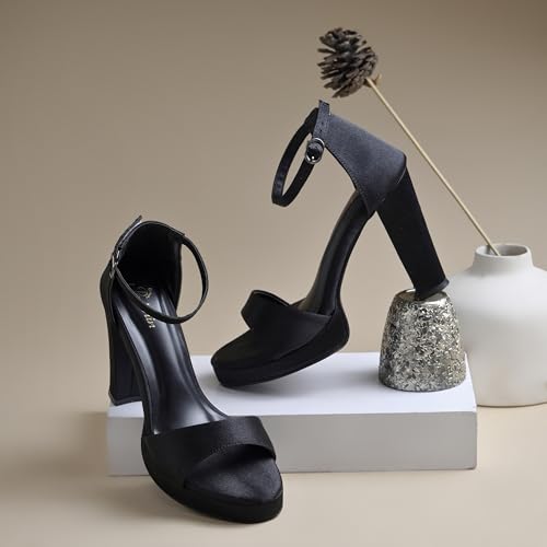 Padchin black satin heels – image 4