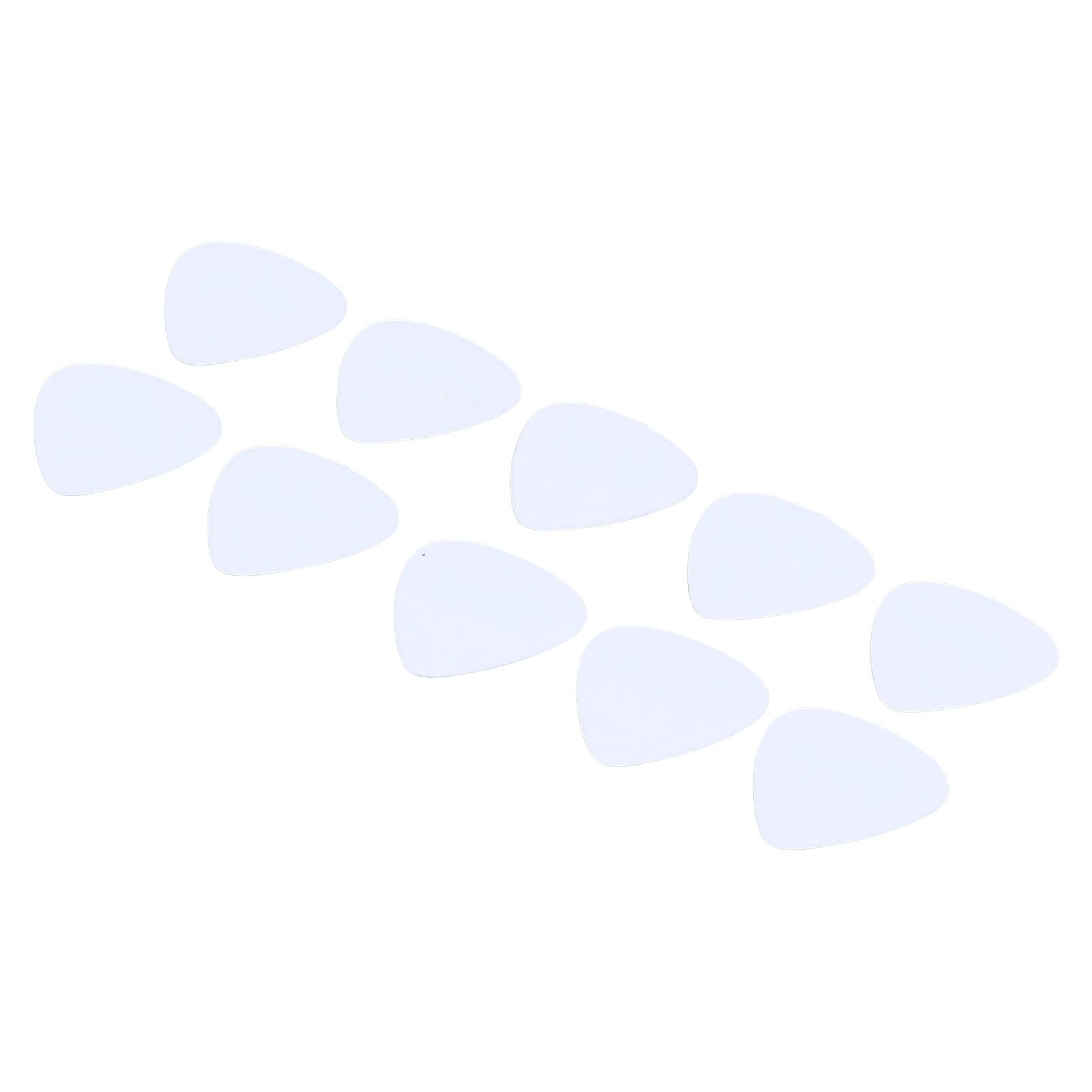 Guitar Picks 10 Pack, White Celluloid Plectrum Set including Comfortable Grip