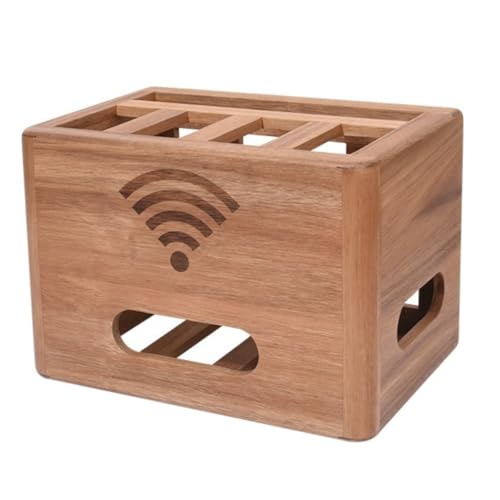 Riazdiw �ؐ� Wi-Fi ���[�^�[���[�{�b�N�X �P�[�u�����[ ���M���t�� ��e�� �C���e���A�� ���r���O/�f�X�N�p (�`�F���[��(29*20*20cm))