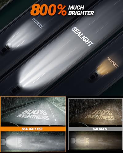 Image of SEALIGHT H10 9145 LED Fog Light Bulbs, 44000LM Super Bright 9145 9140 H10 Fog Lights LED Bulb 6500K White, Plug & Play, Canbus Ready for Cars, Trucks, SUVs, Pack of 2