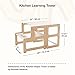 Kitchen Tower, Toddler Tower, Montessori Kitchen Tower, Kitchen Stool, Montessori Furniture, Activity Tower (Natural Wood, With Extra Chair)