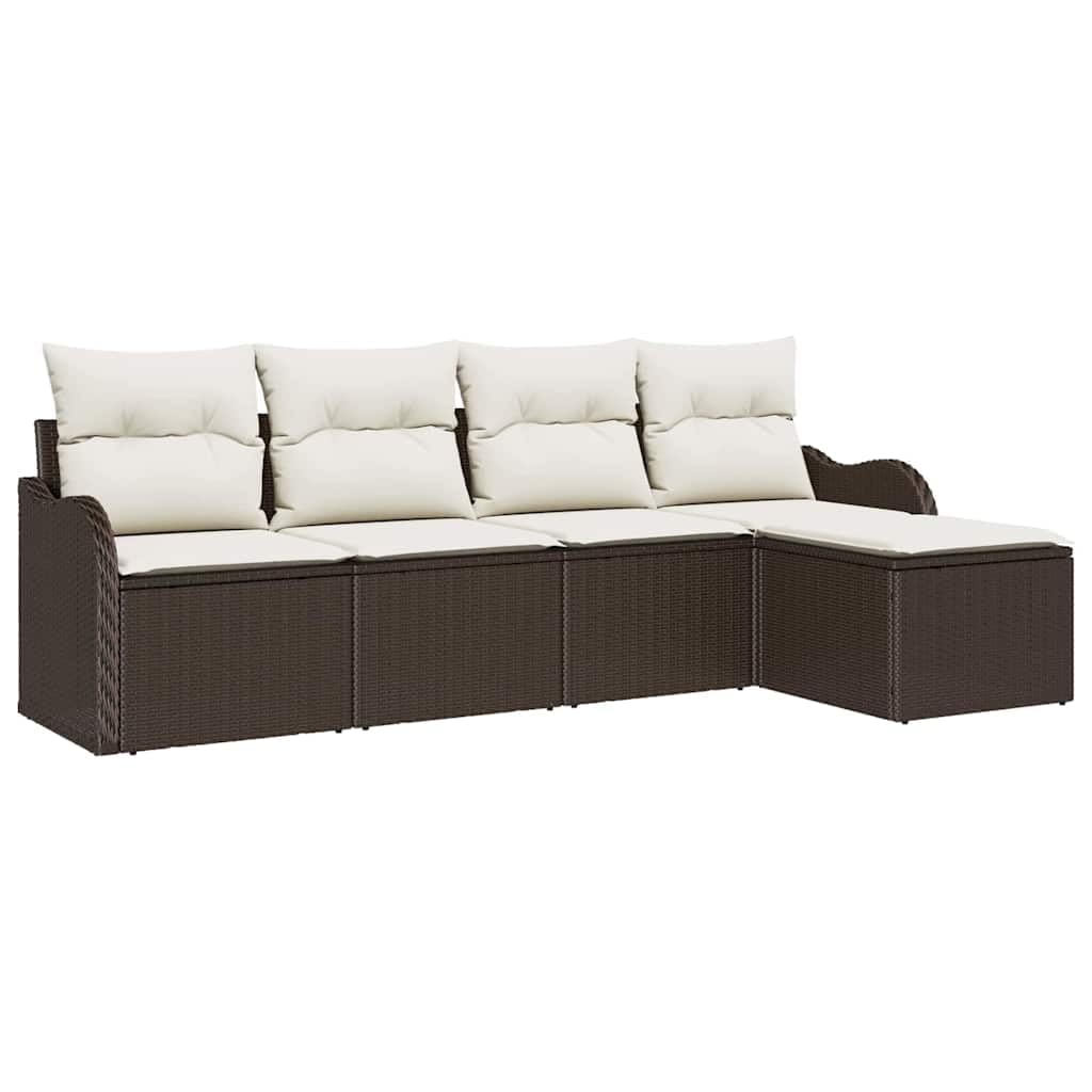 Canapé de jardin flexible vidaXL ensemble salon en résine tressée avec rangement anti-UV