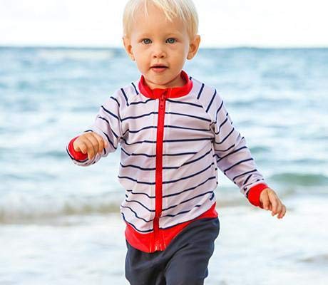 Image of SwimZip Boys' Long Sleeve Rash Guard & Swim Shorts - UPF 50+ Sun Protection
