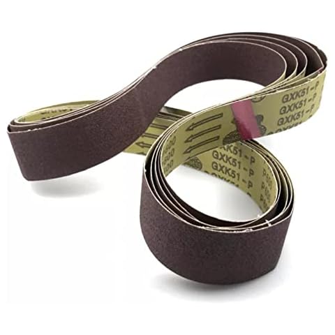 10 Pieces 50x1220mm A/O Abrasive Sanding Belts 2"*48" P60-600 Coarse to Fine Grinding Belt Grinder Accessories (P600) Cover