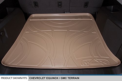 Maxliner Floor Mats 2 Rows And Cargo Liner Set Tan For 2010-2011 Equinox/Terrain (Dual Front Floor Hooks) #TOP4