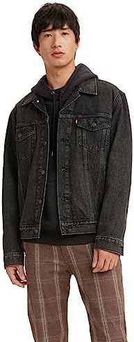 Levi's Men's Trucker Jacket (Also Available in Big & Tall), Blow Away-Black, Large