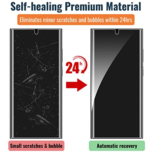 Neepart [3+3 Pack] For Samsung Galaxy S23 Ultra Privacy Screen Protector [Not Glass], 3 Pack Anti-Spy Flexible Tpu Film & 3 Pack Tempered Glass Camera Lens Screen Protector For S23 Ultra 5G, Ultrasonic Fingerprint Compatible #TOP4