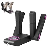 Schuhtrockner Elektrisch Wärmegebläse mit Doppelständer und Timer, Schuhwärmer Schnelltrocknung für Schuhe Hüte Skischuhe Handschuhe Socken, Faltbarer Enthält Sterilisierende Rosensalzbox