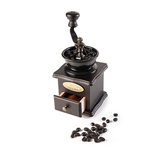 IBILI - Molinillo de café ajustable, Madera y Acero, Marron oscuro, Retro