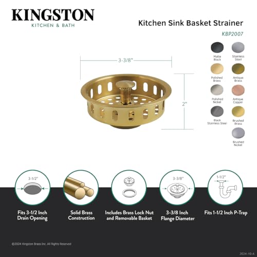 Colador de Canasta para Fregadero de Cocina Kingston Brass miniatura 3