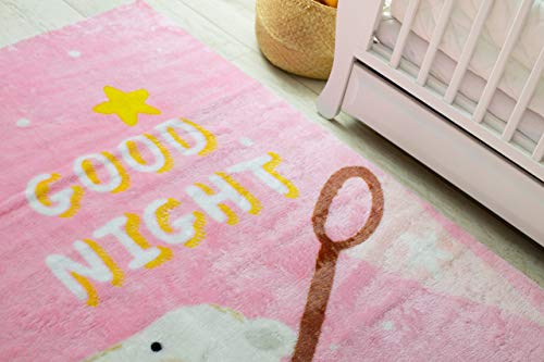 Tapis rose 140x190 Play Ours G4016-5 à texture douce