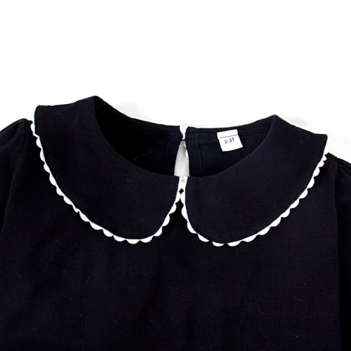 Image of LYSMuch Toddler Girl Long Sleeve Peter Pan Collar Top
