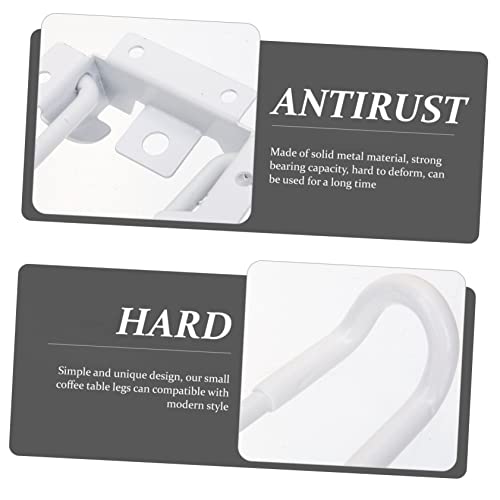 Pieds de table pliants haut de gamme UKCOCO au fini blanc minimaliste - 8