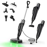 Lubluelu Dampfreiniger 1580W 6-in-1 Dampfmopp, Elektrischer Steam Mop mit 500ml Wassertank, Schnelle Aufheizung, Entfernt Hartnäckigen Schmutz, Für Fliesen, Laminat, Teppich & Hartböden, mit LED-Licht