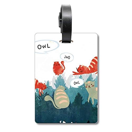 Étiquette pour valise chouette, cadeau voyage original
