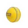 CW Indoor Cricket Balls Yellow Hand Stitched Leather Hard Balls Adult Pack of 3