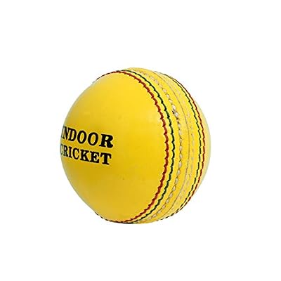 CW Indoor Cricket Balls Yellow Hand Stitched Leather Hard Balls Adult Pack of 3