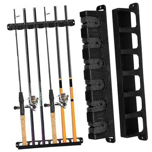 balacoo Fishing Rod Holders Wall Mount 1 Set Compact Storage Rack for Fishing Gear