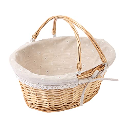 SOIMISS Picknickkorb Weidenkorb mit Blumenmuster