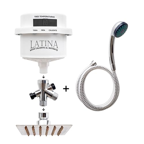 Garlat LATINA SHOWER HEATER Shower Head Heater With Three Temperature Selector, Tankless Water Heater Electric thumb #1