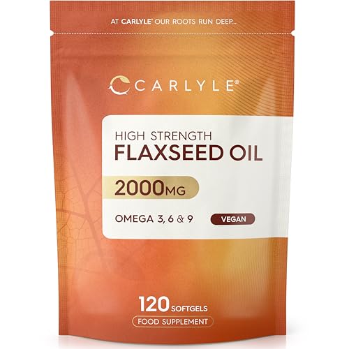 Carlyle Flaxseed Oil Capsules, 2000mg, 120 Count