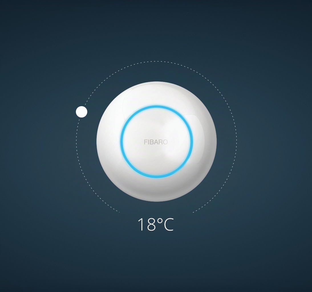 FIBARO Heat Controller Starter Pack Tête de Thermostat avec Sonde de Température, Blanc