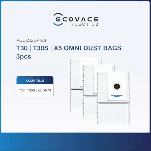 ECOVACS antibakterieller Staubbeutel, für DEEBOT T30 PRO Omni / T30 Omni Saugerroboter, 3er-Pack, Originalzubehör