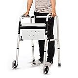 ❄ [Ajustable y plegable]: las patas del andador son ajustables en altura y son muy fáciles de plegar, lo que permite que el andador sea transportado y almacenado rápidamente.