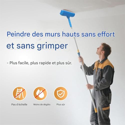 Rouleau à peinture réglable pour cuisine salle de bain et meubles - 3