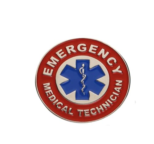 Emergency Medical Technician Metal Pin Fan Badge Brosche (Rot)