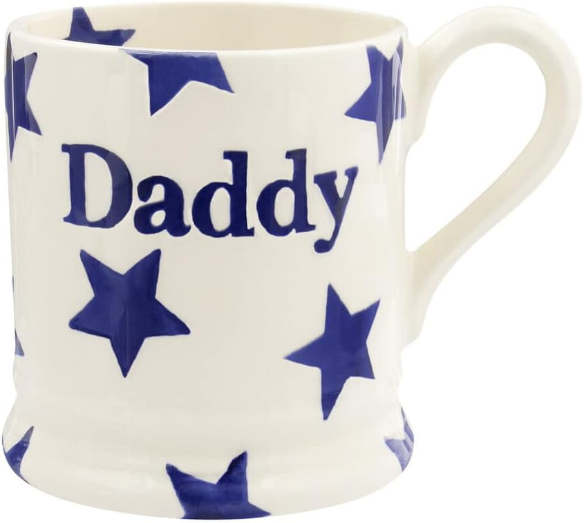 Emma Bridgewater Large Mug 1/2 Pint, Ceramic Coffee Mug Large - Stoneware Mug, Cappuccino, Latte, Coffee, Tea Cup - Beautiful Mugs, Birthday Gift - Coffee Mug Stars Daddy Fathers Day