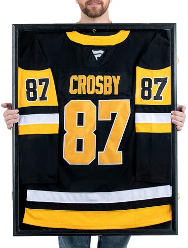 Walasis Marco de camiseta de fútbol de 70 x 90 cm, marco 3D, marco de objetos grandes, para adultos, fútbol, baloncesto, camiseta negra