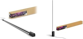 Philips Hue Large Smart Light Tube, Black - White and Color Ambiance LED Color-Changing Light & Gradient Signe Floor Lamp,...