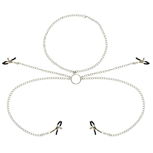 Ohmama Fetish 4 Pinzas Pezones Con Collar De Cadenas
