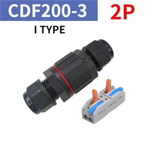 Conector IP68 en forma de I de 2 a 5 pines para cable eléctrico 2