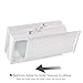 Creative Scents Vanda Rectangle Tissue Box Cover - Decorative Cherry Blossom Tissue Holder for Bathroom - White Tissue Box Holder Rectangular with Durable Bottom Slider - White Bathroom Accessories