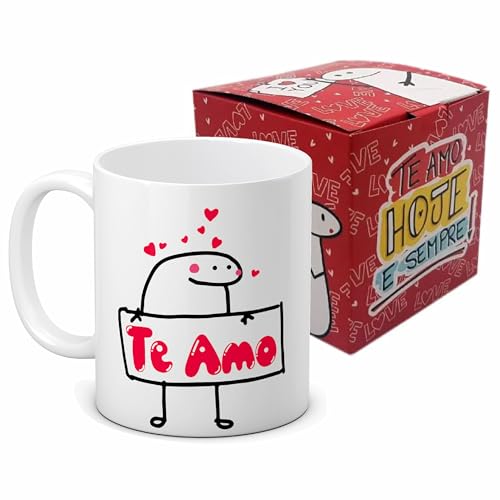 Caneca do Meme Flork Eu Te Amo com Caixa