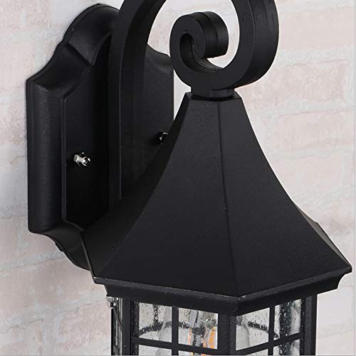 Lampe murale extérieure rétro industrielle noire étanche balcon - 4